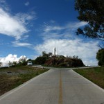 The Cristo Rey statue is a few miles above the city.