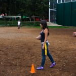 The team practices rain or shine, in hopes to improve their skills for the games.