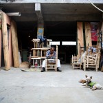Julian learned how to weave from a young age. He says when he was a child he would be paid 50 pesos to weave one seat.